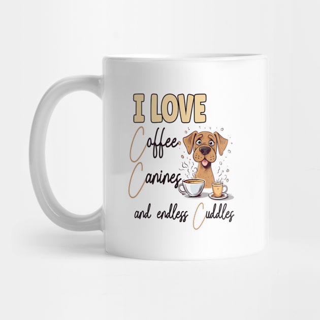 Love Coffee Canines and Cuddles Boxer Owner Funny by Sniffist Gang